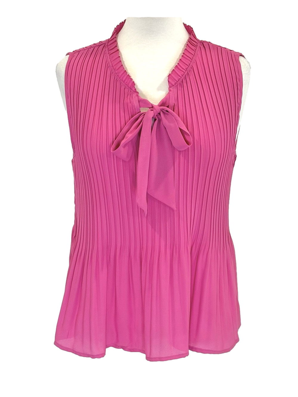 Sunny Leigh pink pleated blouse